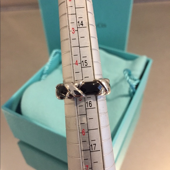 Tiffany Black Enamel Signature Band Ring - Picture 3 of 7